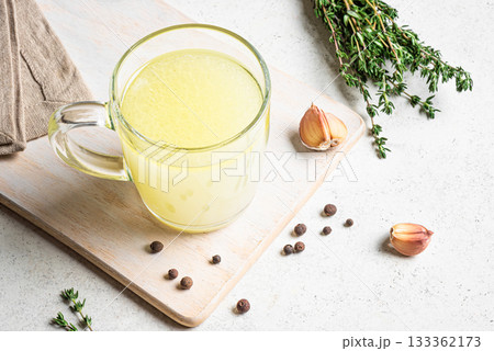 Hot healing bouillon (chicken bone broth) Hot healing bouillon (chicken bone broth) 133362173