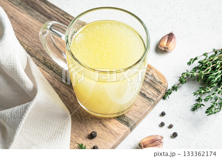 Hot healing bouillon (chicken bone broth) Hot healing bouillon (chicken bone broth) 133362174