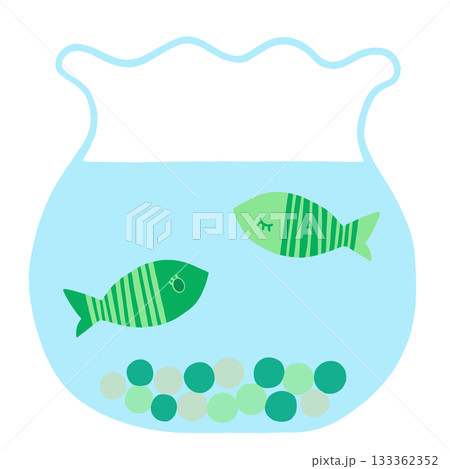 金魚鉢の中の2匹の魚 金魚鉢の中の2匹の魚 133362352
