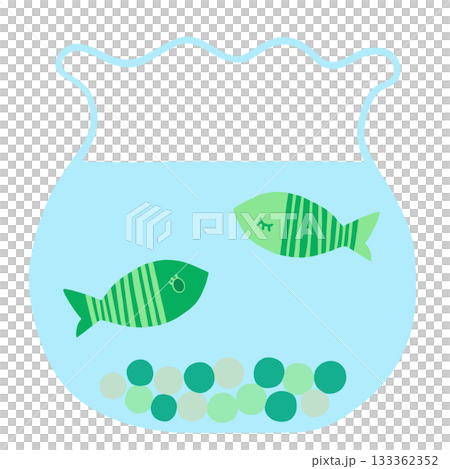 金魚鉢の中の2匹の魚 金魚鉢の中の2匹の魚 133362352