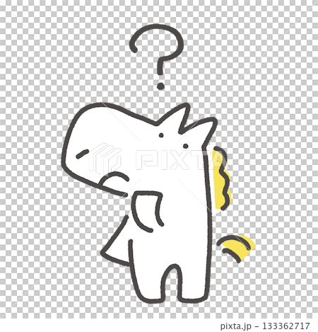 思考白馬角色問號問號擔憂 133362717