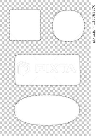 Hand-drawn dotted frame set (decorative frame/label frame) 133363270