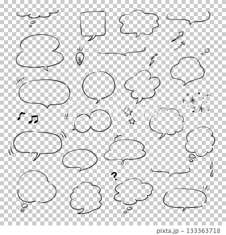 手繪對話框素材包 133363718