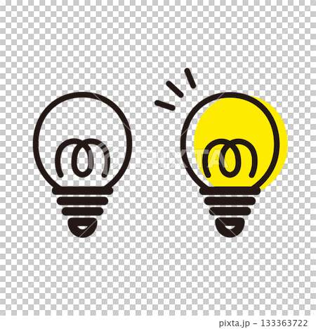 light bulb icon set 133363722