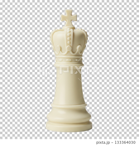 White chocolate chess king piece with a cross on top for strategy game sweet dessert concept White chocolate chess king piece with a cross on top for strategy game sweet dessert concept 133364030