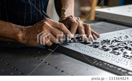 Close-up of business hands typing on a laptop keyboard at the office desk Close-up of business hands typing on a laptop keyboard at the office desk 133364824