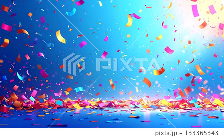 Colorful party confetti and stars pattern background vector illustration design for a fun birthday celebration holiday backdrop 133365343