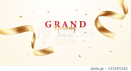 Design your opening card with ribbon. Vector illustration Beautiful business banner template Design your opening card with ribbon. Vector illustration Beautiful business banner template 133365582