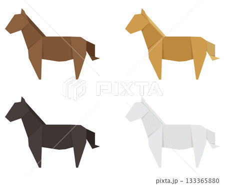 折り紙の馬セット 133365880