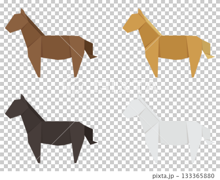 折り紙の馬セット 133365880