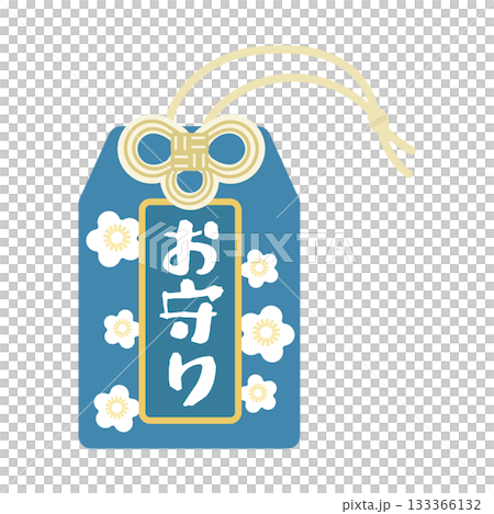 Amulet (omamori) illustration (blue) 133366132