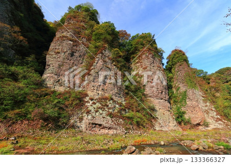 【大分県】紅葉の鍋山(三の宮の景) 133366327