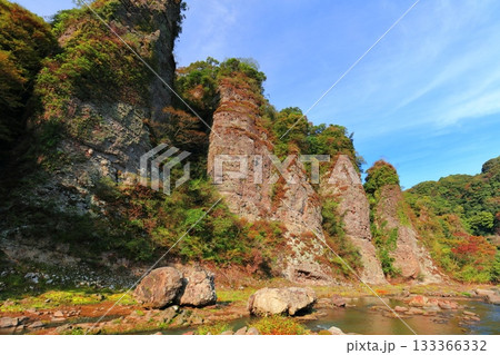 【大分県】紅葉の鍋山(三の宮の景) 133366332