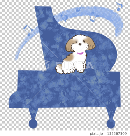 Piano and dog Piano and dog 133367509