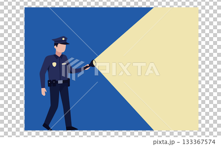 見回りをする警備員のイラスト 133367574
