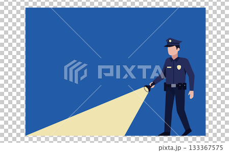 見回りをする警備員のイラスト 見回りをする警備員のイラスト 133367575