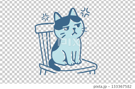 Illustration of an irritated pet cat Illustration of an irritated pet cat 133367582
