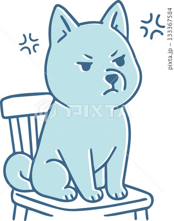 イライラしているペットの犬のイラスト 133367584