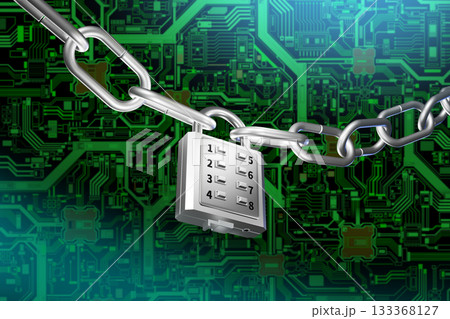 サイバーセキュリティのイメージ（cyber security　情報保護） 133368127