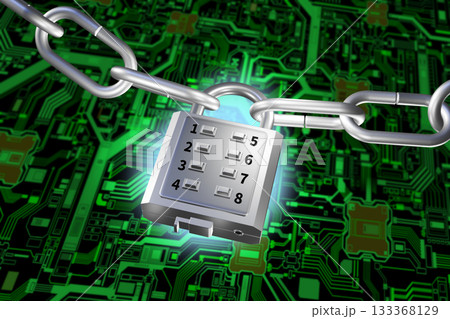 サイバーセキュリティのイメージ（cyber security　情報保護） 133368129