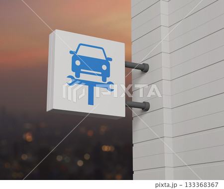 Business repair car service concept, 3D rendering 133368367