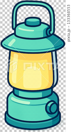 色彩鮮豔的露營裝備插圖 133368553