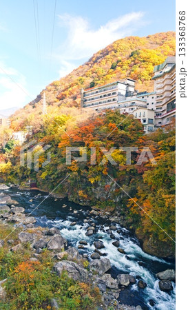 鬼怒川温泉の紅葉 133368768