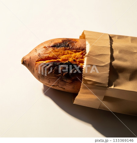 紙袋からのぞく焼き芋 133369146