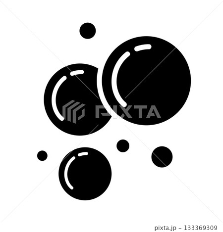 Soap foam bubbles vector icon. Fizzy drink, champagne pictogram, oxygen bubbles design Soap foam bubbles vector icon. Fizzy drink, champagne pictogram, oxygen bubbles design 133369309