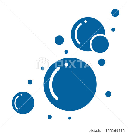Soap foam bubbles vector icon. Fizzy drink, champagne pictogram, oxygen bubbles design 133369313
