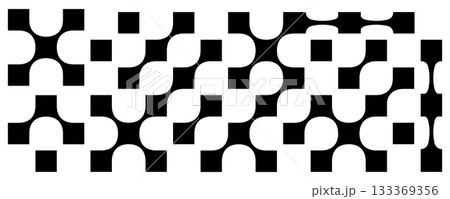 Connect square geometric pattern. Pixel metaball connections bg, pixilated abstract wallpaper 133369356