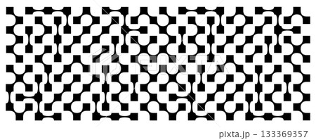 Connect square geometric pattern. Pixel metaball connections bg, pixilated abstract wallpaper 133369357