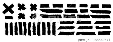 Paper rough edge shape set. Rectangle torn frames, vector square boxes Paper rough edge shape set. Rectangle torn frames, vector square boxes 133369651