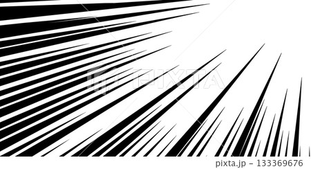 Speed line comic background. Radial burst cartoon effect, motion vector pattern 133369676