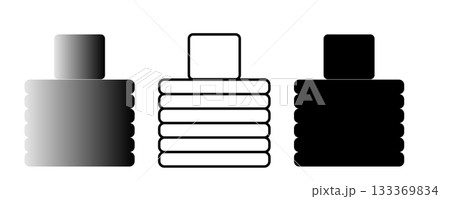 Perfume bottle vector mockup. Fragrance spray glass container icon 133369834