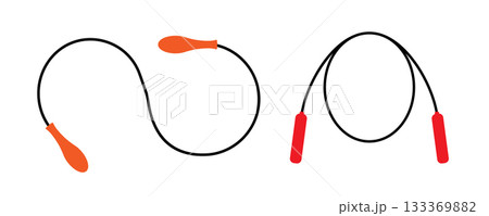 Skipping rope icon. Jump rope sport symbol 133369882