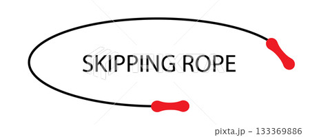 Skipping rope icon. Jump rope sport symbol Skipping rope icon. Jump rope sport symbol 133369886