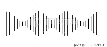 Sound wave vector icon. Audio symbol, simple soundwave form or radio equalizer Sound wave vector icon. Audio symbol, simple soundwave form or radio equalizer 133369961