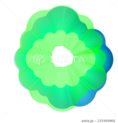 Sound wave circular line pattern. Round music vector, abstract radial icon 133369968