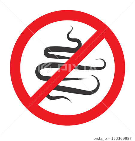 Stop smell perfume icon and anti odour symbol 133369987