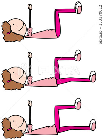 Happy kid exercisesのイラスト素材 [133370012] - PIXTA