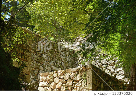 備中松山城の石垣 備中松山城の石垣 133370020
