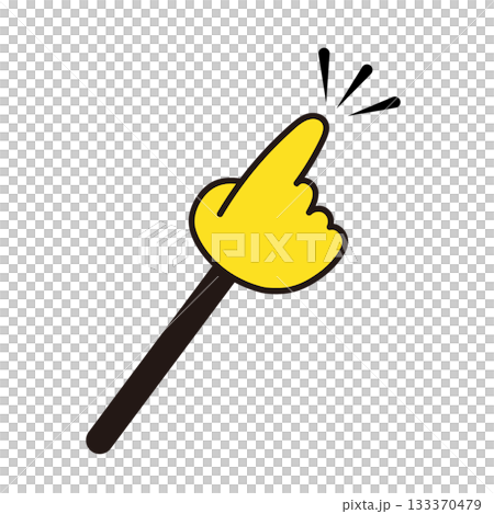 A simple illustration icon of a pointer with a pointing finger A simple illustration icon of a pointer with a pointing finger 133370479