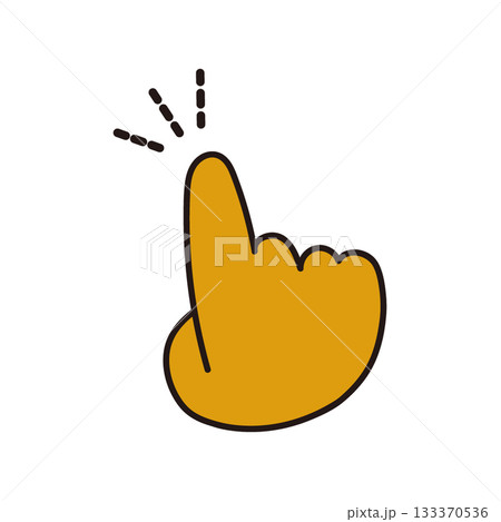 クリックを示す指のポップなイラストアイコン 133370536