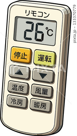 エアコンのリモコンのイラスト 133370779