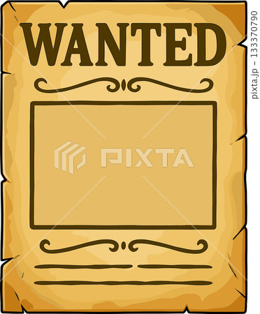 白紙の指名手配書のイラスト 133370790