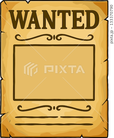 白紙の指名手配書のイラスト 133370790