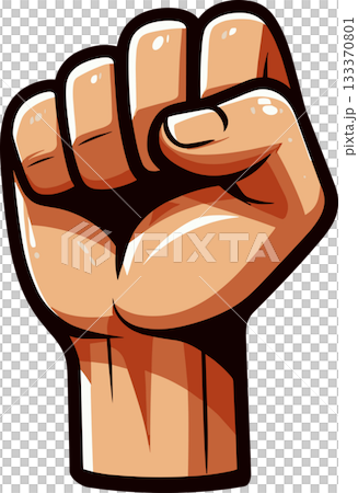 Illustration of a clenched fist 133370801