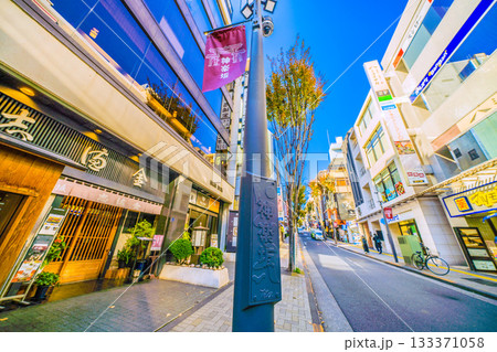 日本の東京都市景観 情緒漂う街。情緒あふれる朝の神楽坂などを望む。防犯カメラ…見守る目 日本の東京都市景観 情緒漂う街。情緒あふれる朝の神楽坂などを望む。防犯カメラ…見守る目 133371058