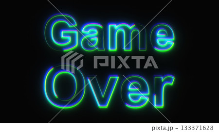 Game Over text. Computer generated 3d render Game Over text. Computer generated 3d render 133371628